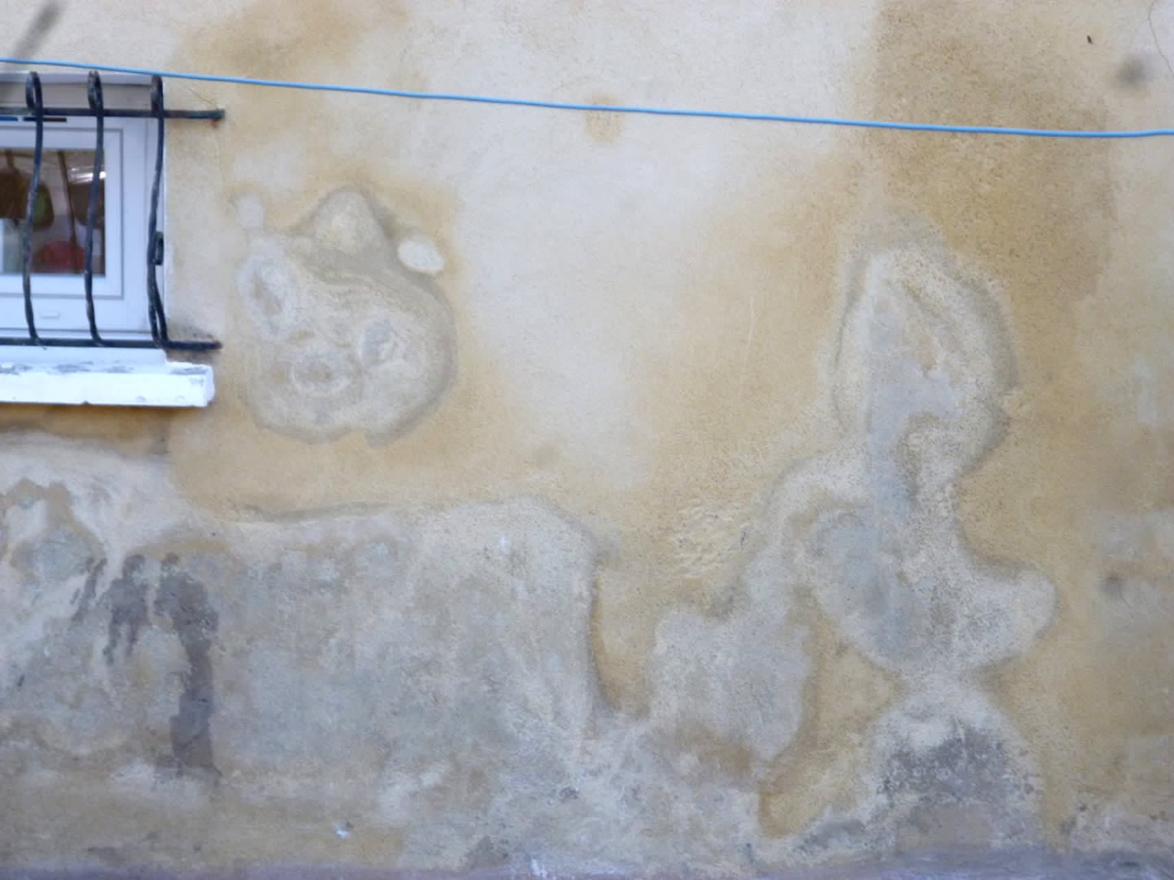 Mur abîmé par l'humidité